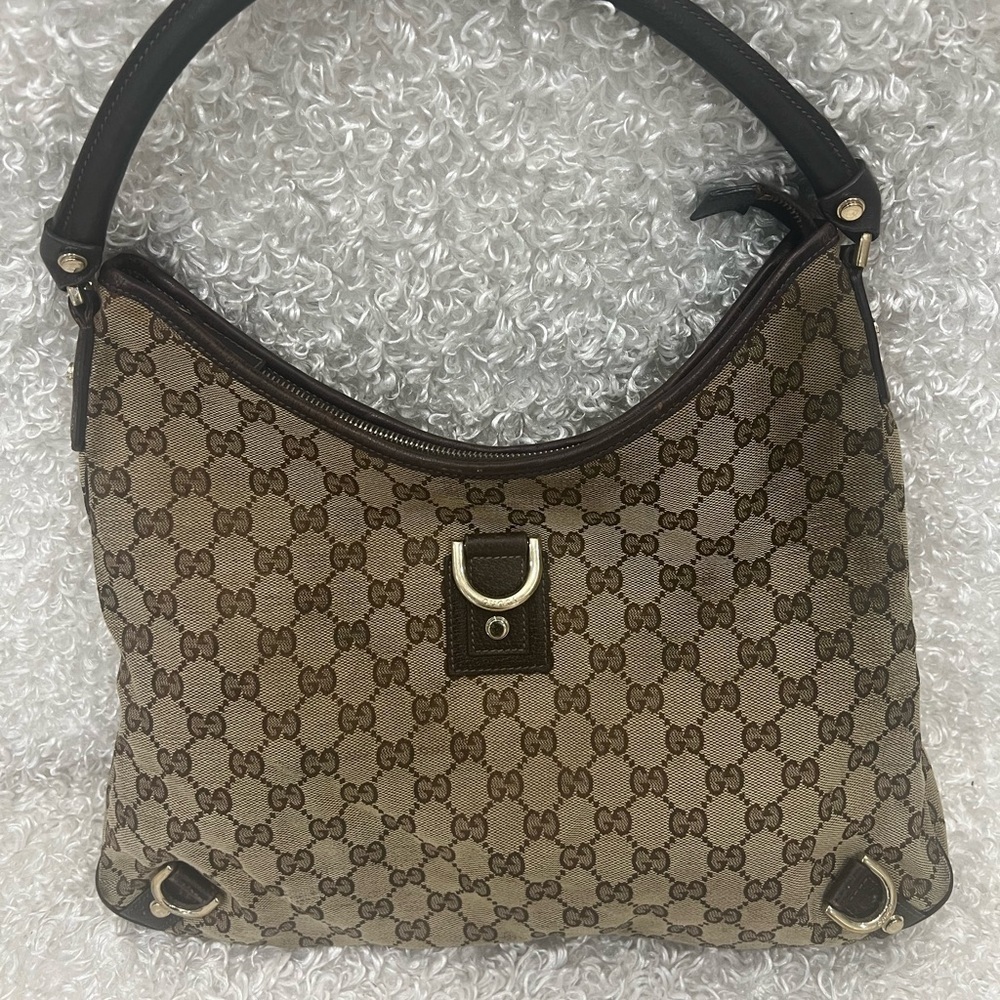 Gucci GG Canvas Abbey D-Ring Small Hobo Bag